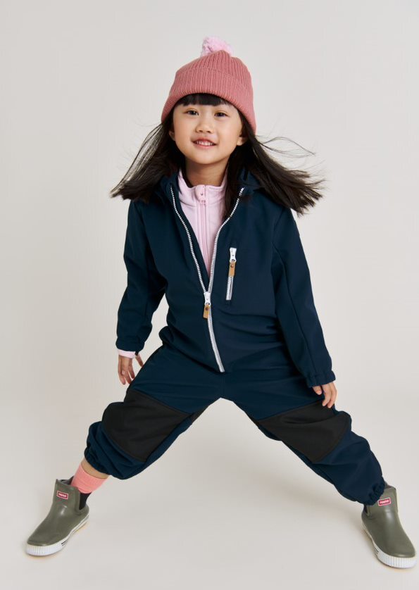 Fleece-Lined Water-Resistant Softshell Outdoor Playsuit - Nurmes